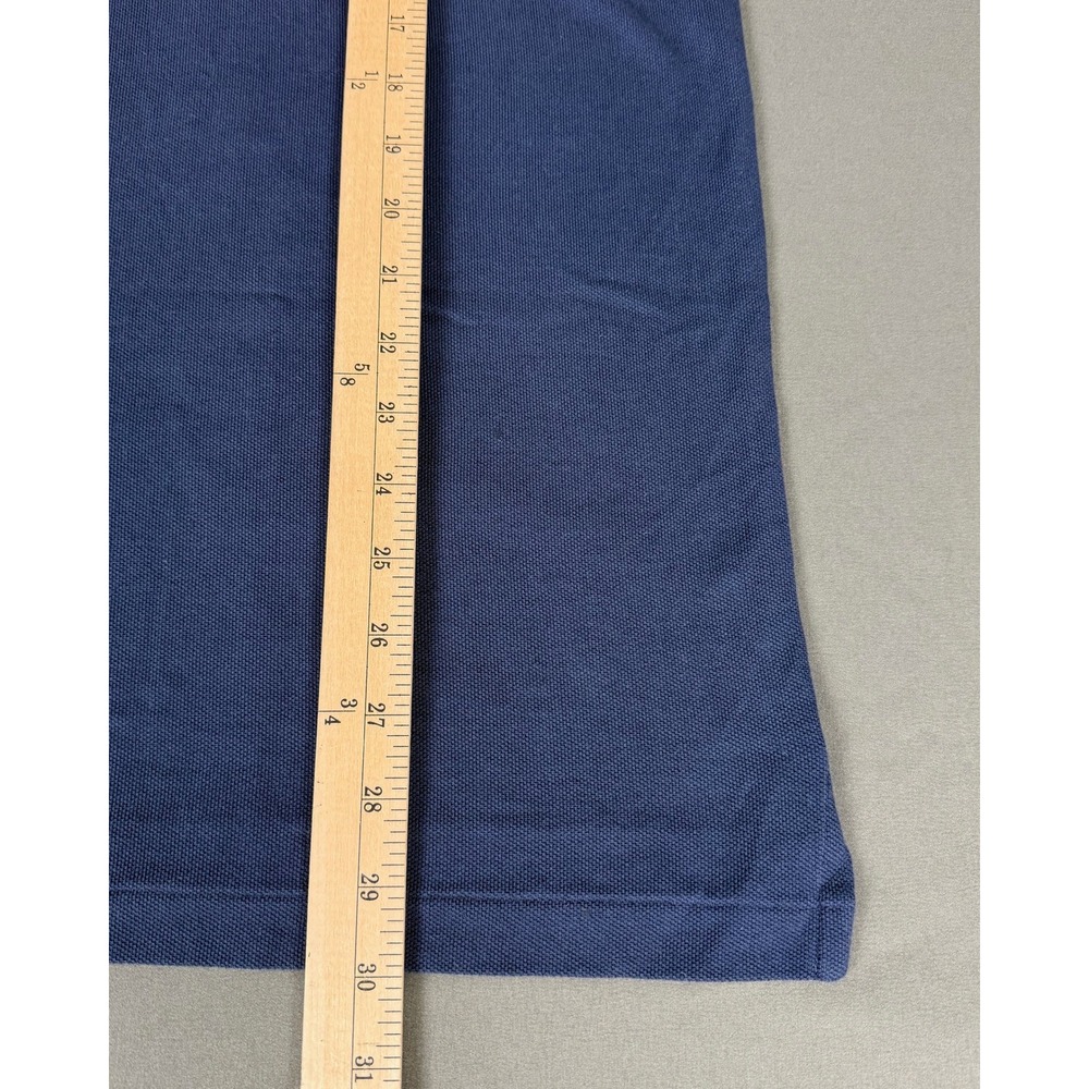 Polo Ralph Lauren Polo Shirt Mens L Blue Cricket Bear Tipped Collar Classic Fit - Picture 9 of 9